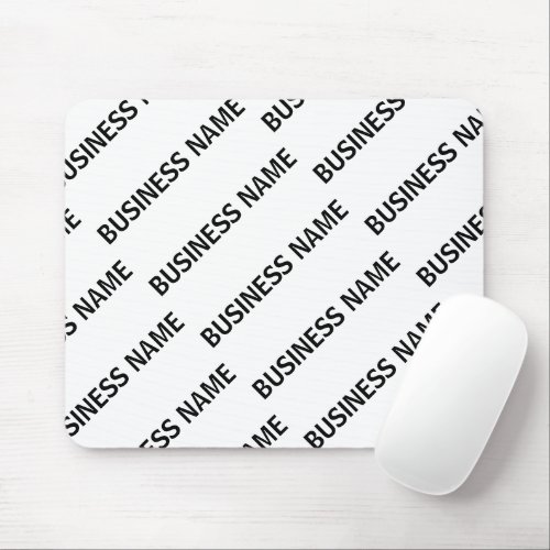 Your Business Name Pattern  Black  White Mouse Pad