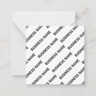 Your Business Name Pattern   Black & White Note Card