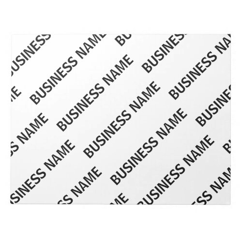 Your Business Name Pattern  Black  White Notepad