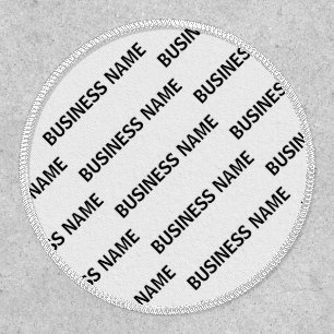 Your Business Name Pattern   Black & White Patch