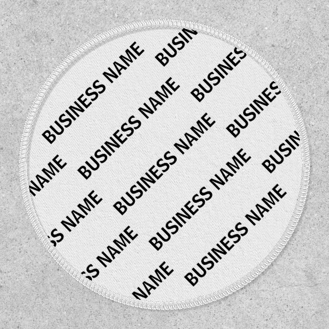 Your Business Name Pattern | Black & White Patch (Front)