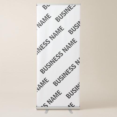 Your Business Name Pattern  Black  White Retractable Banner