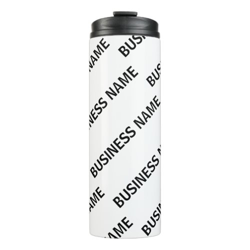 Your Business Name Pattern  Black  White Thermal Tumbler