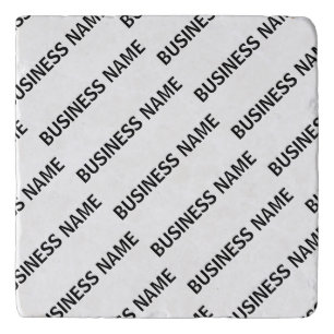 Your Business Name Pattern   Black & White Trivet