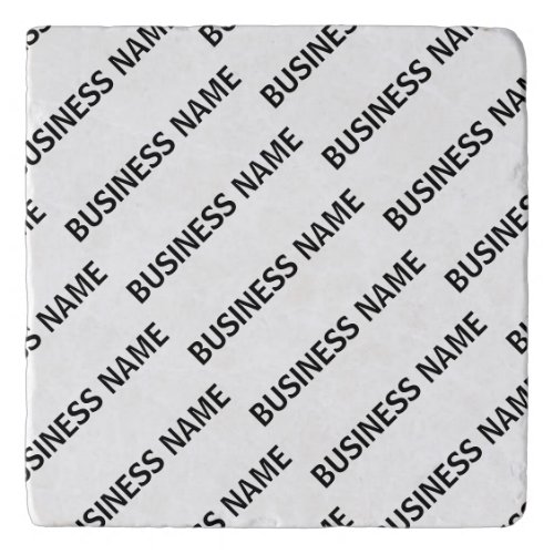 Your Business Name Pattern  Black  White Trivet