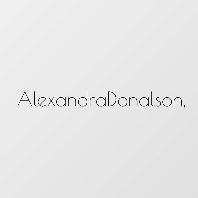 Your Business Name Professional Modern Minimal Wall Decal (Front)