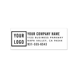 Your Business Name & Telephone Bold Return Address Rubber Stamp