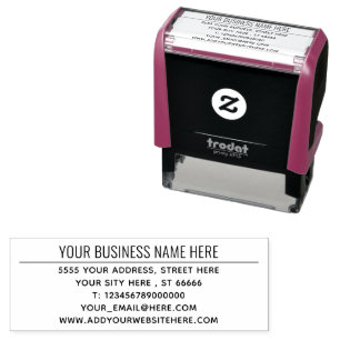 Your Business Name Text Info Address Stamp Example
