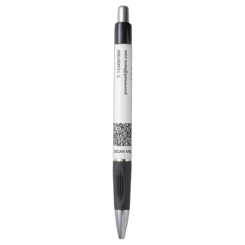 Your Business Name Text QR Code Promotional Pen