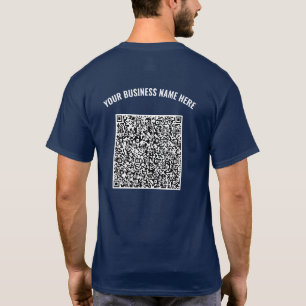 Your Business Name Text QR Code T-Shirt Template