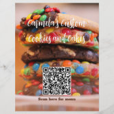 Orange and Black Bold Geometric Restaurant Menu Flyer
