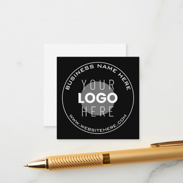 Your Business Name, Website + Uploaded Image Enclosure Card (Front/Back In Situ)