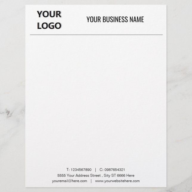 Your Business Office Letterhead with Logo (Front)