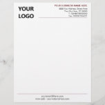 Your Business Office Modern Letterhead with Logo<br><div class="desc">Your Colors and Font - Simple Personalized Modern Design Business Office Letterhead with Logo - Add Your Logo - Image / Business Name - Company / Address - Contact Information - Resize and move or remove and add elements / image with customization tool. Choose Your Text Color / Font /...</div>
