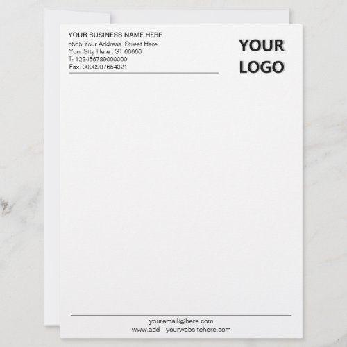 Your Business Personalized Letterhead Template
