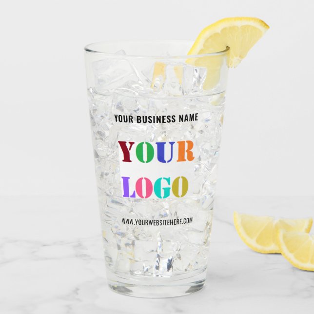Your Business Promotional Branded Glass Example (Back Ice)