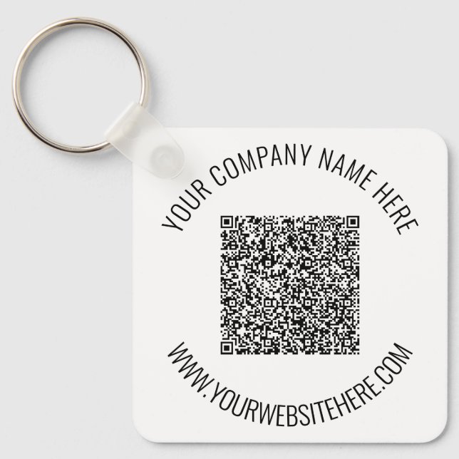 Your Business Promotional QR Code Keychain Example (Front)