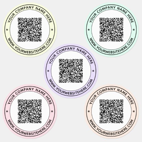 Your Business QR code and Text Stamp Design Labels
