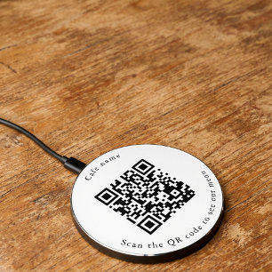 Your business, QR Code, cafe or restaurant order W Wireless Charger