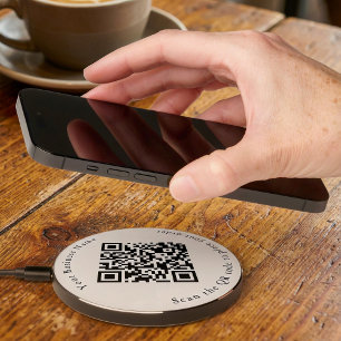 Your business, QR Code, cafe or restaurant order Wireless Charger