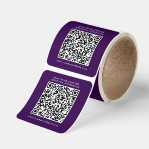 Your Business QR Code Contactless Marketing Square Sticker