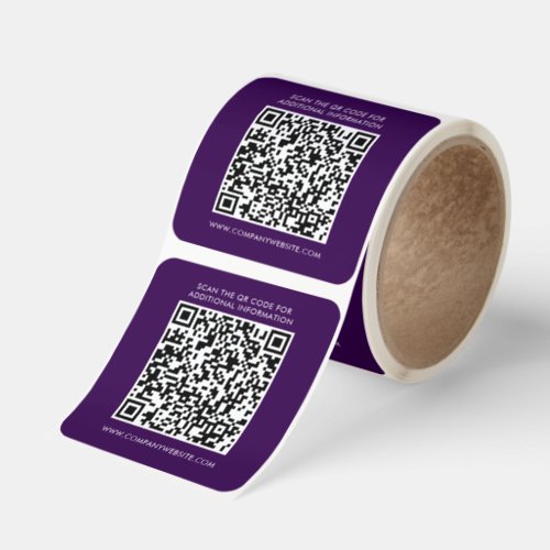 Your Business QR Code Contactless Marketing Square Sticker