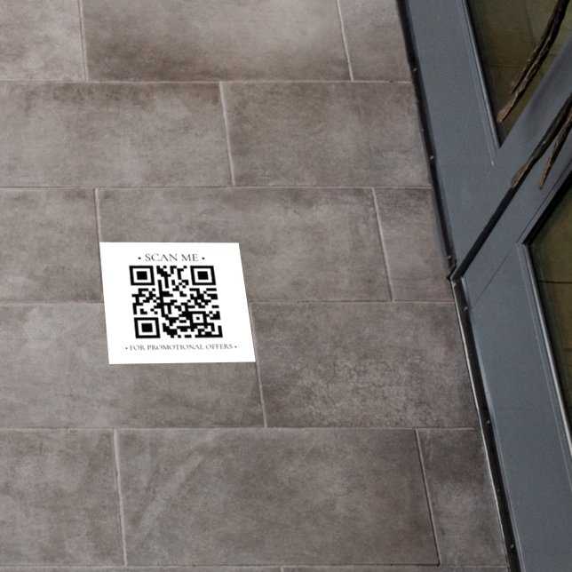 Your Business QR Code Floor Decals (Restaurant)