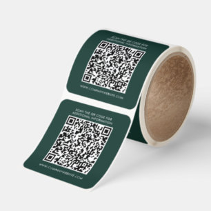 Your Business QR Code Promotional Marketing Square Sticker