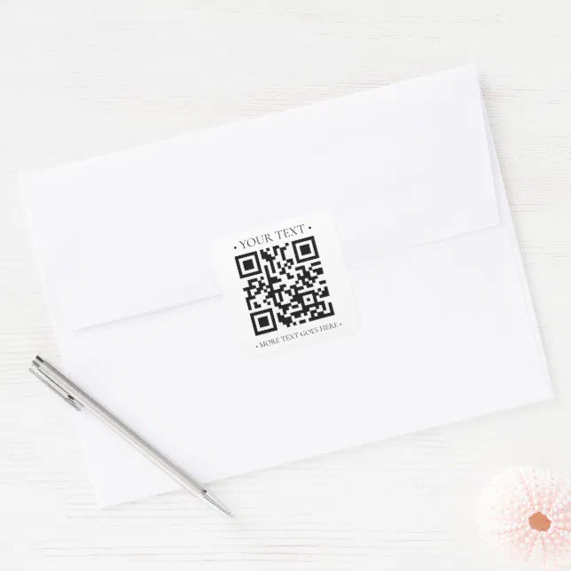 Your Business QR Code Square Sticker | Zazzle