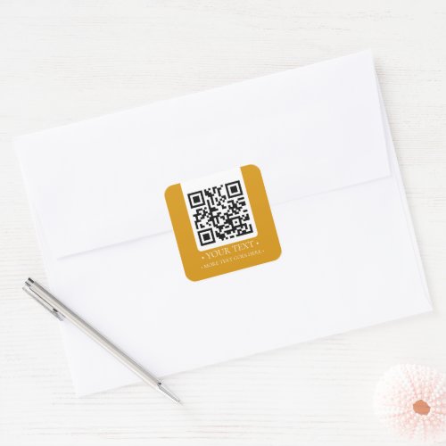 Your Business QR Code Square Sticker