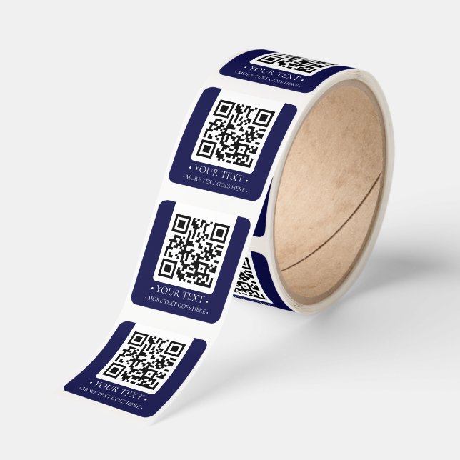 Your Business QR Code Square Sticker (Roll)