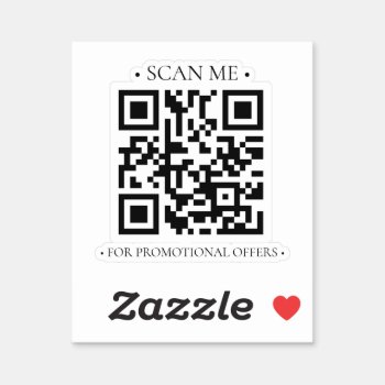 Your Business Qr Code Sticker by Ricaso_Intros at Zazzle