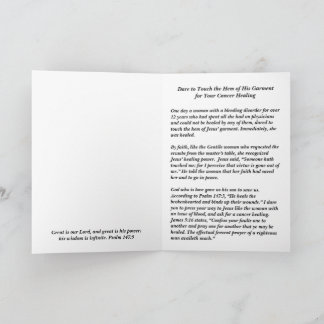  Your Cancer Healing is a Touch Away  Card