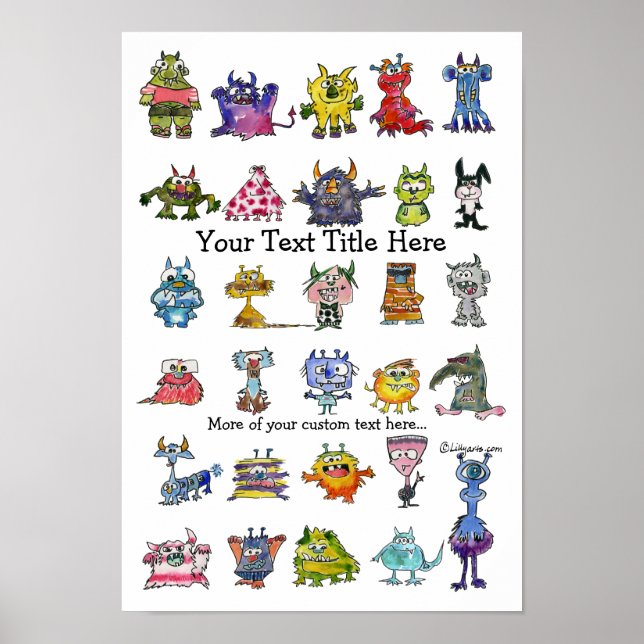 Your Cartoon MonSTARS Personalized Poster (Front)