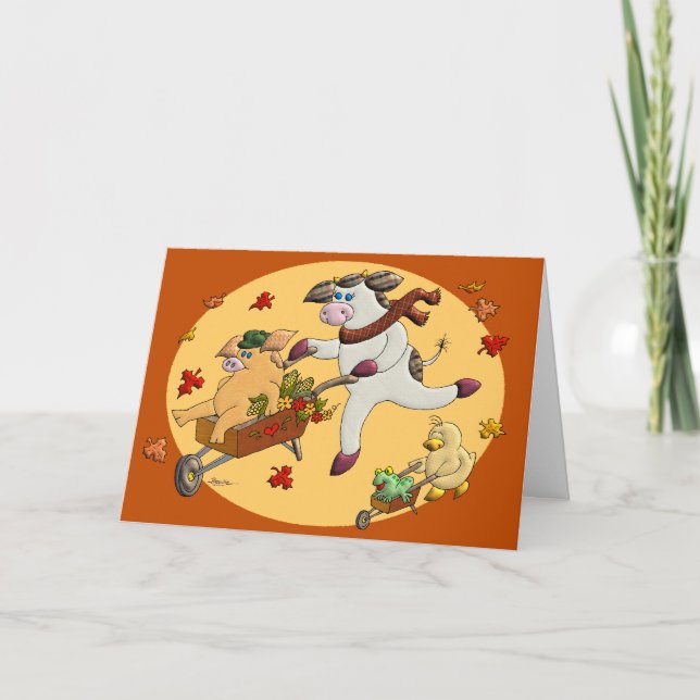 Your Carts Overflow With Abundance. Holiday Card (Front)