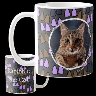 Your Cat on a Gray  Coffee Mug