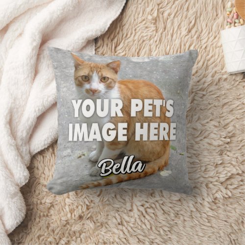 Your Cat Photo Throw Pillow