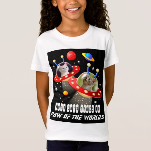 Your Cats in an Alien Spaceship UFO Sci Fi Film T_Shirt