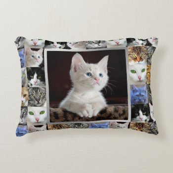 Your Cats Photo Custom Collage Pillow by DustyFarmPaper at Zazzle