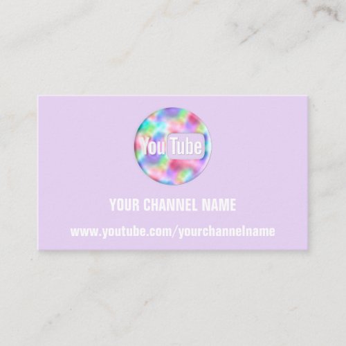 YOUR CHANNEL NAME YOUTUBER SUSCRIBE LOGO QR PINK BUSINESS CARD