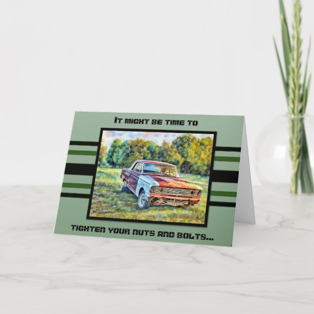 Your Chassis Dragging - Birthday Card (Front)