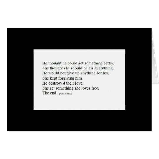 Your Cheating Heart Poem Card