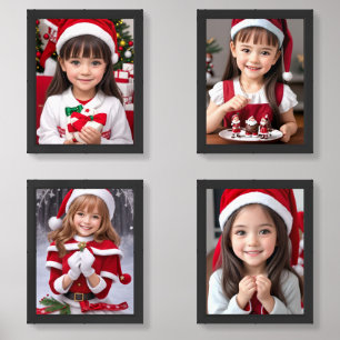 Your Child 4 Portraits Templates Wall Art Sets