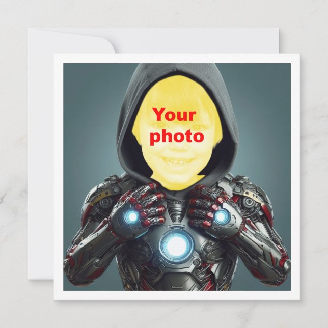 Your child as a superhero, custom superhero card (Front)