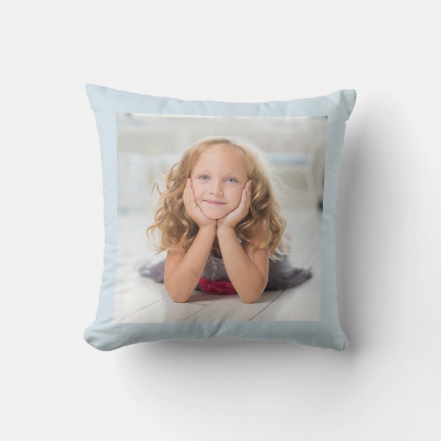 Your Child Photo Here Throw Pillow (Front)