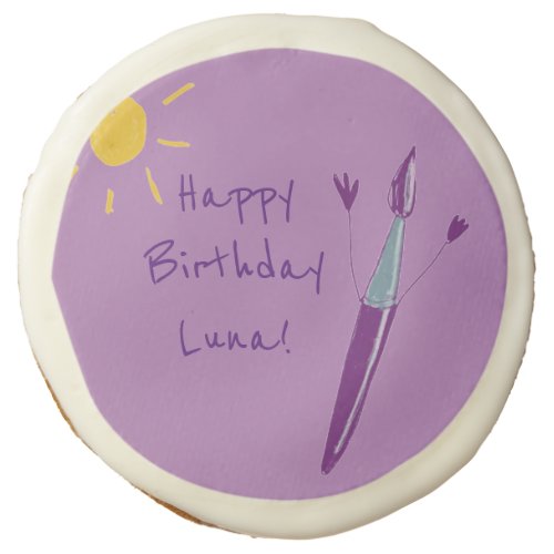 Your Childs Artwork Birthday Sugar Cookie