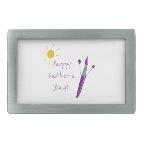Your Childs Artwork Fathers Day  Belt Buckle