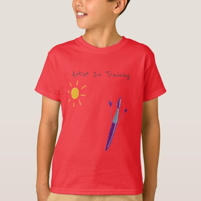 Your Child’s Artwork On A Boy’s T-Shirt (Front)