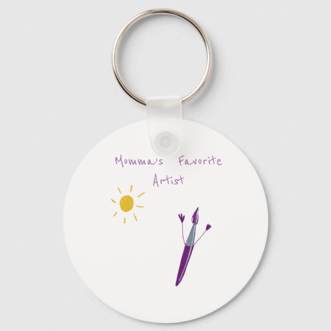 Your Child’s Artwork On A Keychain (Front)