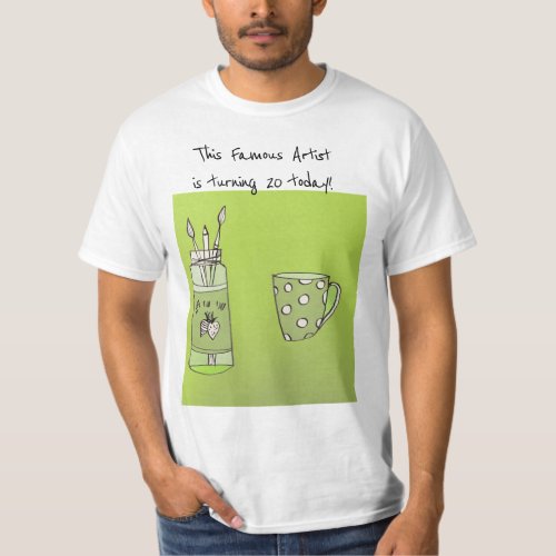 Your Childs Artwork On A Mans Birthday T_Shirt 